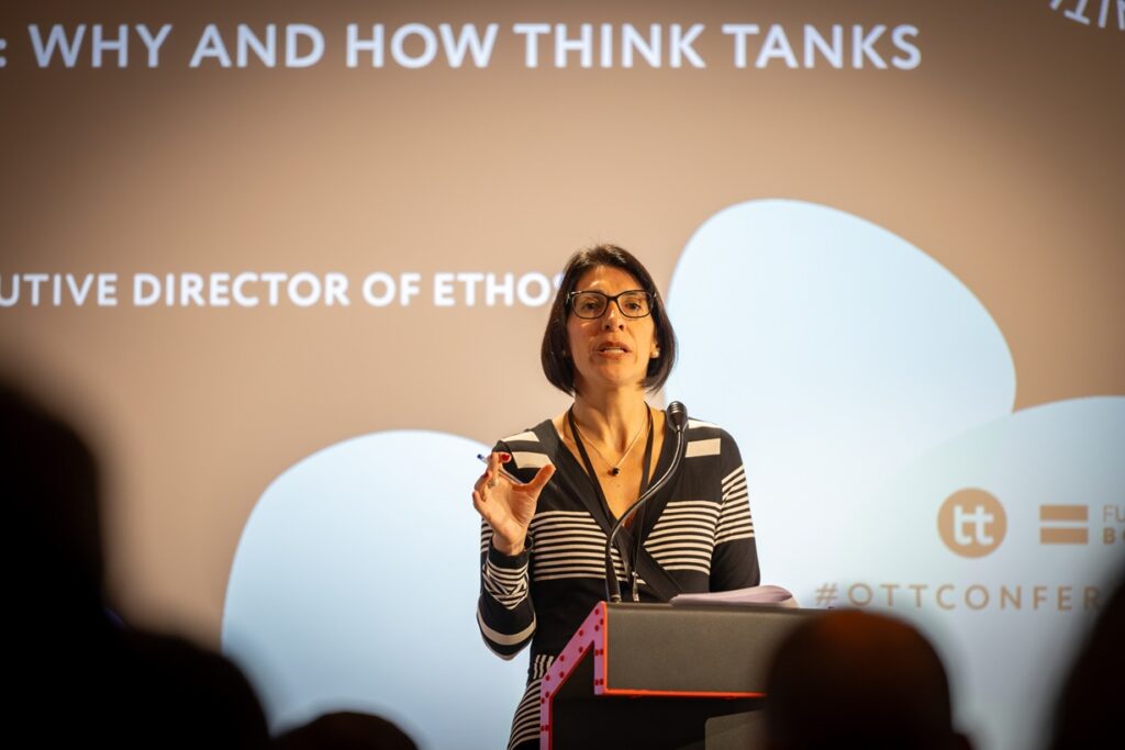 Liliana Alvarado delivering her keynote address at the OTT Conference 2024.